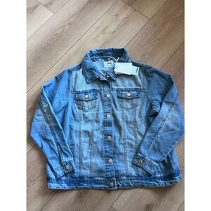 Ci Sono Denim Collection Women Plus Size 2X Blue Trucker Jean Jacket M x123